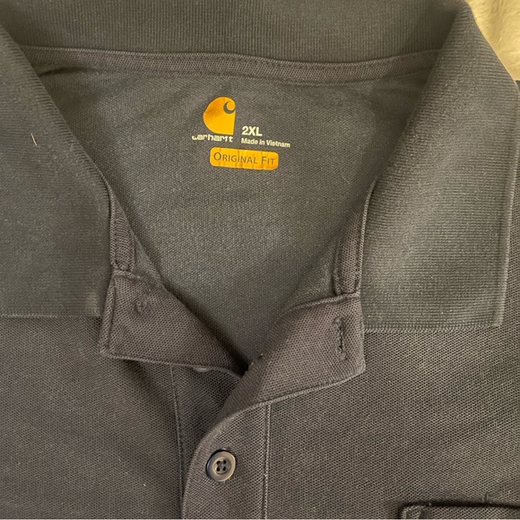 {lot of THREE} CARHARTT/ Mens Polo Shirt//Original Fit Front Pocket//Sz 2X - Picture 8 of 10